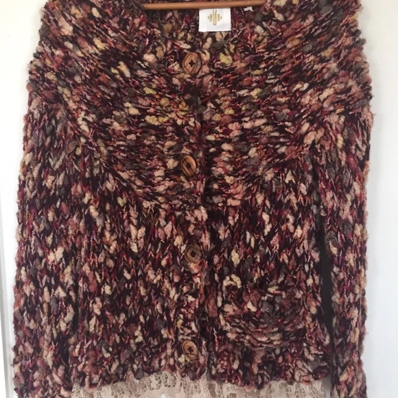 ❤️SOLD❤️HWR Anthropologie Woven Sweater - Picture 7 of 8